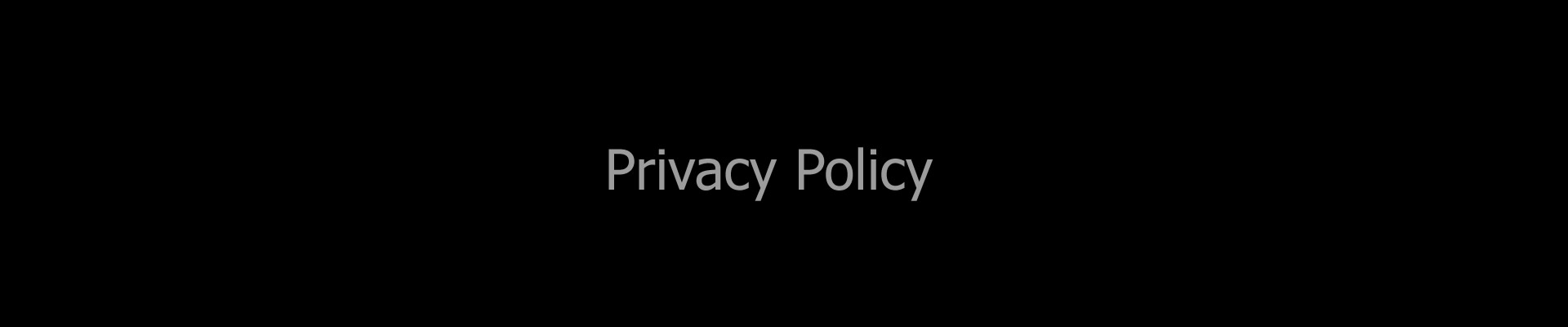 Privacy Policy